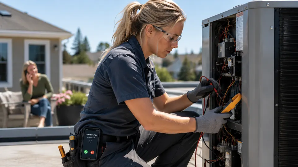 AI answering services features comparison for HVAC and plumbing businesses